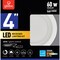 Globe Electric Ultra Slim Energy Star Frost White 4 in. W Metal LED Canless Recessed Downlight 9 W 91498 - alternate 1
